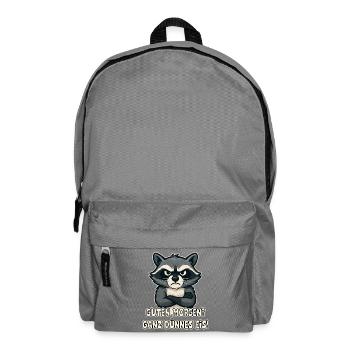 Funny raccoon slogan print - Backpack - elephant grey - Front