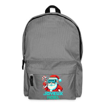 Santa Pixel VR Joyeux Noël - Sac à dos - gris éléphant - Devant