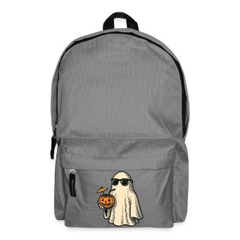 Cool Halloween Ghost with Cocktail - Backpack - elephant grey - Front