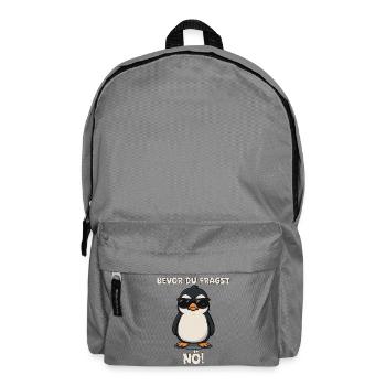 Pingouin avec des lunettes de soleil disant - Sac à dos - gris éléphant - Devant