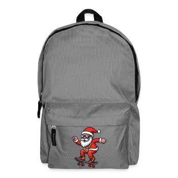 Santa Skating - Backpack - elephant grey - Front
