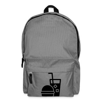 Fast Food, Burger, Imbisswagen - Rucksack - Mittelgrau - Vorne