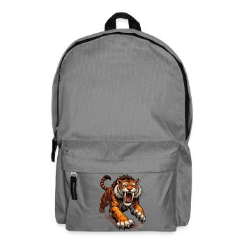 Comic Tiger Attack - Backpack - elephant grey - Front