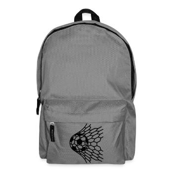 Goal Soccer Ball in Net Hit Vector - Backpack - elephant grey - Front