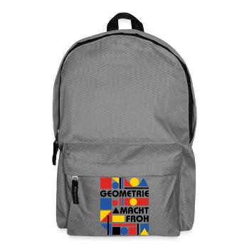 Geometry makes you happy - Backpack - elephant grey - Front