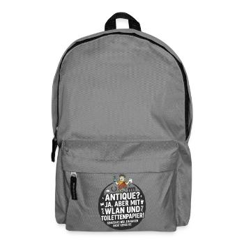 Antike WLAN Toilettenpapier Humor - Rucksack - Mittelgrau - Vorne