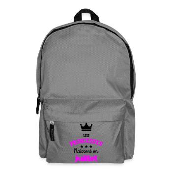 Princesse née en Juillet Joli Cadeau Naissance - Sac à dos - gris éléphant - Devant