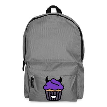 Dark Cute Cupcake Devil Kawaii Food Design - Rucksack - Mittelgrau - Vorne