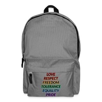 Pride Rainbow Values Tee - Rucksack - Mittelgrau - Vorne