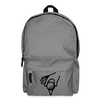 Golfball Abschlag Tee Golfsport Golfclub Golfer - Rucksack - Mittelgrau - Vorne