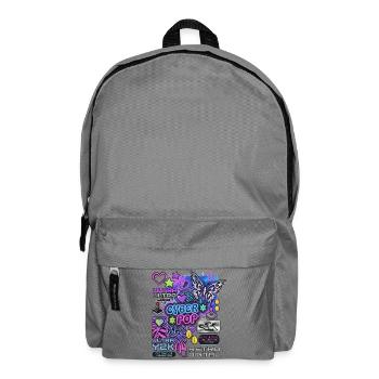 Collage esthétique rétro rétro Cyber Pop Y2K - Sac à dos - gris éléphant - Devant