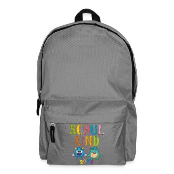 Schulkind 2026 Monsterfreunde - Rucksack - Mittelgrau - Vorne
