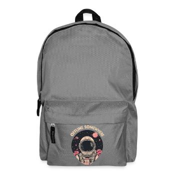 Astronaut im All – Offline Somewhere - Rucksack - Mittelgrau - Vorne