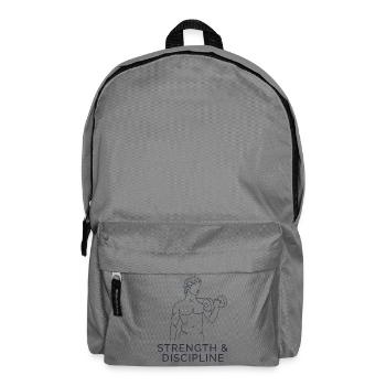 Strength & Discipline - Rucksack - Mittelgrau - Vorne