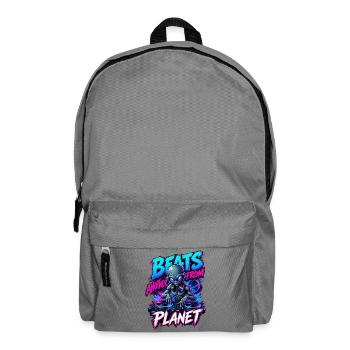 Neon-Alien-DJ-Beats von einem anderen Planeten - Rucksack - Mittelgrau - Vorne