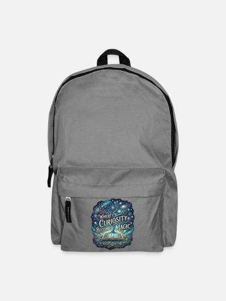 Magic Tree Cosmos und Fantasy-Buchdruck - Rucksack - Mittelgrau