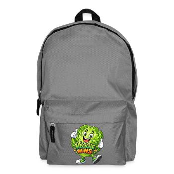 Lustiger Salat - Veggie gewinnt - Rucksack - Mittelgrau - Vorne