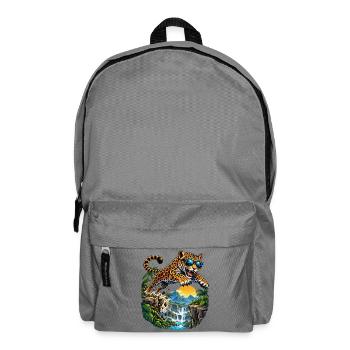 Actionreicher Jaguar für kleine Abenteurer  - Rucksack - Mittelgrau - Vorne