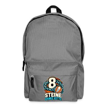 8 Steine - Danke Kette - Rucksack - Mittelgrau - Vorne