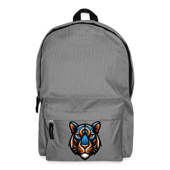 Tiger Kopf Vektor Blau Orange - Rucksack - Mittelgrau - Vorne