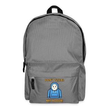 Hoodie – Don’t steal my hoodie – Pärchen lustig - Rucksack - Mittelgrau - Vorne