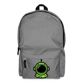 Astronauten Helm Neon Icon - Rucksack - Mittelgrau - Vorne
