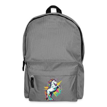 Unicorn Colorful Pop Art Magic Fantasy Fairy Tale Magic - Backpack - elephant grey - Front