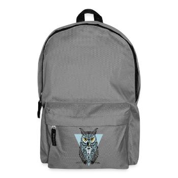 owl triangle illuminati bird eyes gothic fantasy - Backpack - elephant grey - Front