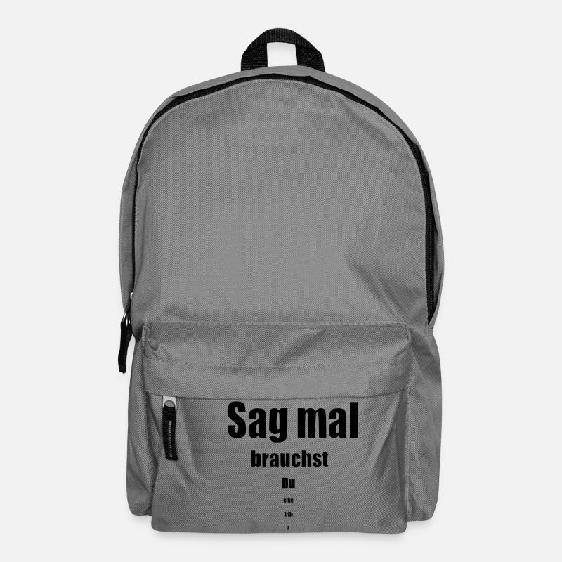 Sag mal brauchst du eine Brille lustig Geschenk - Rucksack - Mittelgrau