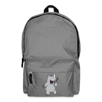 lustige Tiere Pflanzen Obst Gemüse Kindermotive - Rucksack - Mittelgrau - Vorne