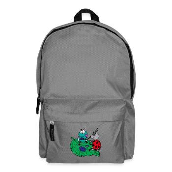 drôles animaux plantes fruits légumes motifs enfants - Sac à dos - gris éléphant - Devant