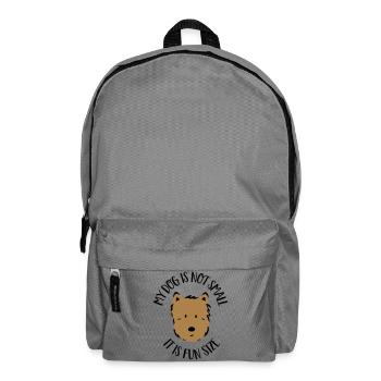Kleiner Hund - Rucksack - Mittelgrau - Vorne