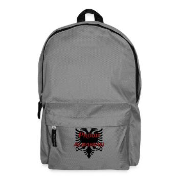Albanien Flagge "Proud Albanian" - Rucksack - Mittelgrau - Vorne