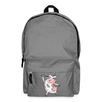 Funny, dancing bull - Backpack - elephant grey - Front