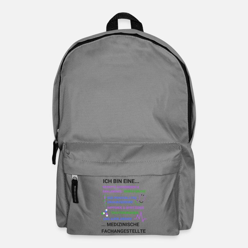 Arzthelferin MFA Tätigkeiten Spruch - Rucksack - Mittelgrau