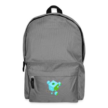 cube pixel 3d nerd game mind craft Rubix Zauber - Backpack - elephant grey - Front