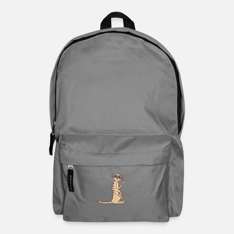 Erdmännchen Geschenk - Rucksack - Mittelgrau