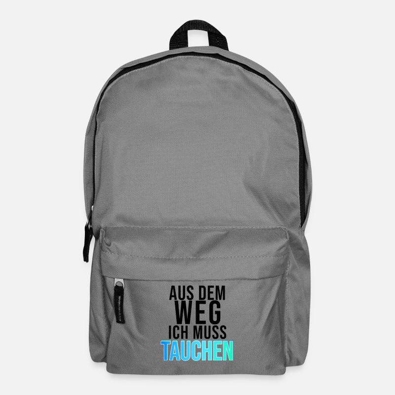 TAUCHEN Neon Schriftzug - Rucksack - Mittelgrau