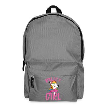 Ballet Einhorn im Glitzerlook - Rucksack - Mittelgrau - Vorne
