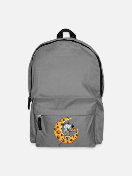 Maus liebt Käse - Rucksack - Mittelgrau