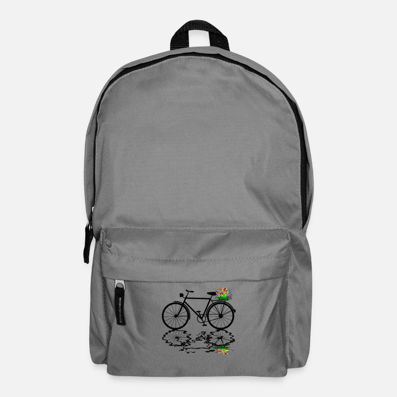 fahrrad blumen radfahrer - Rucksack - Mittelgrau