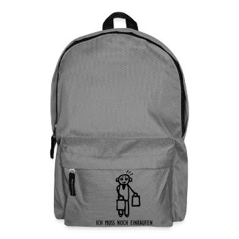 Muss noch einkaufen - Rucksack - Mittelgrau - Vorne