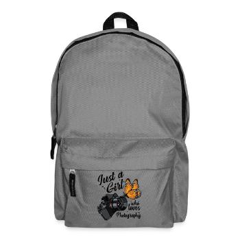 Le papillon rencontre la caméra - Sac à dos - gris éléphant - Devant