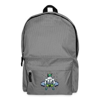 Unicorn strength training in the gym - Backpack - elephant grey - Front