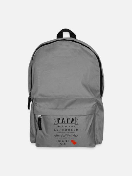 Papa Superheld Geschenk Vatertag Familie - Rucksack - Mittelgrau