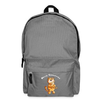 Beste Schwester Katze I Geschwister Katzen - Rucksack - Mittelgrau - Vorne