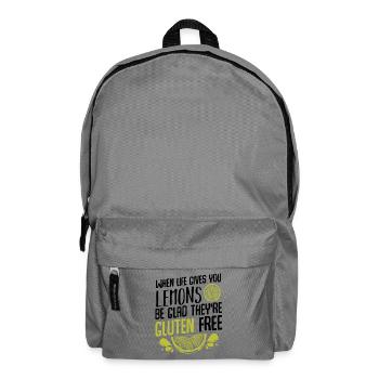 Gluten Free Lemon Lime Graphic - Backpack - elephant grey - Front