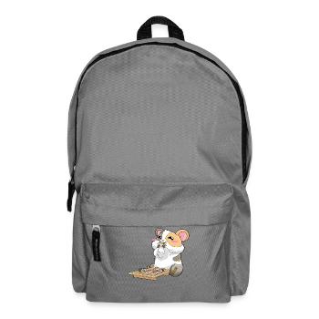 Lustiges Meerschweinchen isst Sushi - Rucksack - Mittelgrau - Vorne