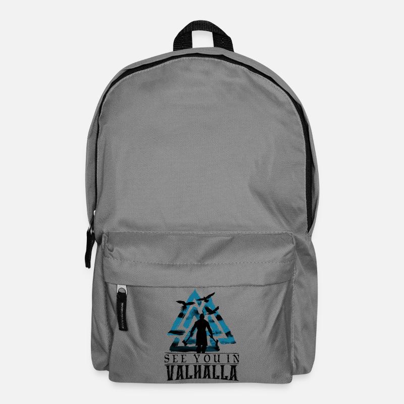 See You In Valhalla Wikinger Valknut Raben - Rucksack - Mittelgrau