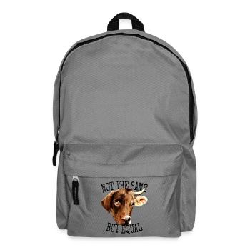 Vegan Not The Same But Equal Vegetarian Animal Lover - Backpack - elephant grey - Front